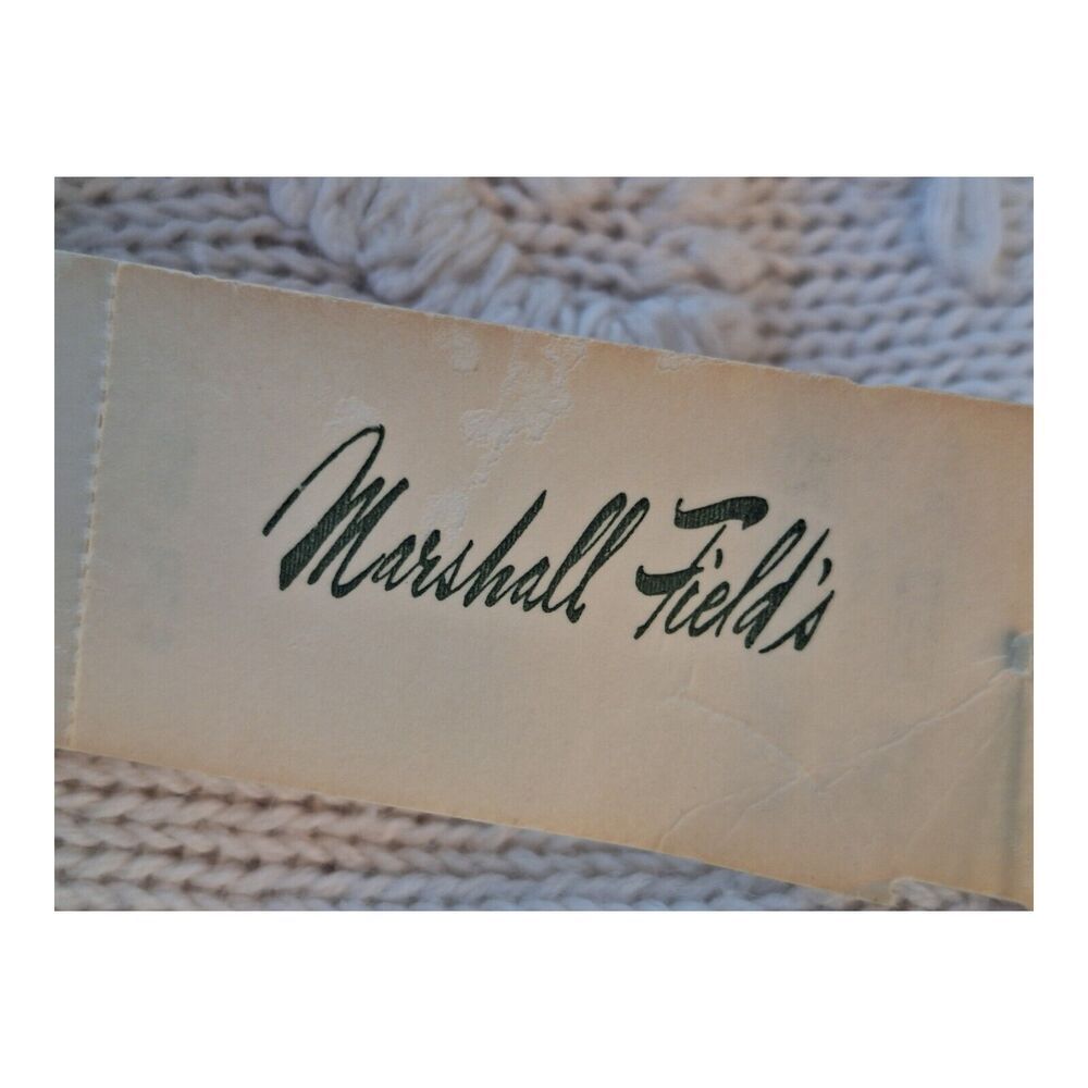 VINTAGE Sweater Marshall Fields Knit Embroidered Short Sleeve Spring Pullover S - Picture 9 of 12